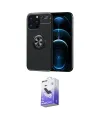 ieg™ iPhone 13 Pro Max Kılıf Yankı Form Prime - Siyah Bilvis 5in1 5D Magic Hayalet Cam Ekran Koruyucu