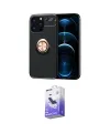 ieg™ iPhone 13 Pro Max Kılıf Yankı Form Prime - Siyah Bilvis 5in1 5D Magic Hayalet Cam Ekran Koruyucu