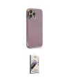 ieg™ iPhone 13 Pro Max Kılıf Yankı Serisi - Siyah Bilvis 3D Mat Cam Ekran Koruyucu