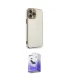 ieg™ iPhone 13 Pro Max Kılıf Yankı Serisi - Siyah Bilvis 5in1 5D Magic Hayalet Cam Ekran Koruyucu