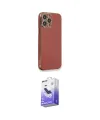 ieg™ iPhone 13 Pro Max Kılıf Yankı Serisi - Siyah Bilvis 5in1 5D Magic Hayalet Cam Ekran Koruyucu