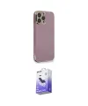 ieg™ iPhone 13 Pro Max Kılıf Yankı Serisi - Siyah Bilvis 5in1 5D Magic Hayalet Cam Ekran Koruyucu