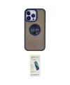 ieg™ iPhone 13 Pro Max Kılıf Yörünge Çizgi - Şeffaf Pasifik Cam Ekran Koruyucu