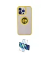 ieg™ iPhone 13 Pro Max Kılıf Yörünge Çizgi - Siyah 3D Antistatik Cam Ekran Koruyucu