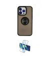 ieg™ iPhone 13 Pro Max Kılıf Yörünge Çizgi - Siyah 3D Antistatik Cam Ekran Koruyucu