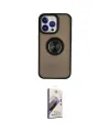 ieg™ iPhone 13 Pro Max Kılıf Yörünge Çizgi - Siyah Bilvis 3D Mat Cam Ekran Koruyucu