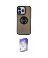 ieg™ iPhone 13 Pro Max Kılıf Yörünge Çizgi - Siyah Bilvis 5in1 3D Magic Cam Ekran Koruyucu