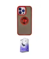 ieg™ iPhone 13 Pro Max Kılıf Yörünge Çizgi - Siyah Bilvis 5in1 5D Magic Hayalet Cam Ekran Koruyucu