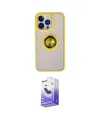 ieg™ iPhone 13 Pro Max Kılıf Yörünge Çizgi - Siyah Bilvis 5in1 5D Magic Hayalet Cam Ekran Koruyucu