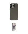 ieg™ iPhone 13 Pro Max Kılıf Zirve Doku Koleksiyonu - Siyah Bilvis 3D Cam Ekran Koruyucu