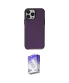 ieg™ iPhone 13 Pro Max Kılıf Zirve Doku Koleksiyonu - Siyah Bilvis 5in1 3D Magic Cam Ekran Koruyucu