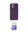 ieg™ iPhone 13 Pro Max Kılıf Zirve Doku Koleksiyonu - Siyah Bilvis 5in1 5D Magic Hayalet Cam Ekran Koruyucu