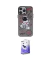 ieg™ iPhone 13 Pro Max Kılıf Zirve Form Özel Seri - Siyah Bilvis 5in1 5D Magic Hayalet Cam Ekran Koruyucu