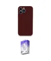 ieg™ iPhone 13 Pro Max Kılıf Zirve Modern Özel Seri - Siyah Bilvis 5in1 3D Magic Cam Ekran Koruyucu