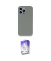 ieg™ iPhone 13 Pro Max Kılıf Zirve Modern Özel Seri - Siyah Bilvis 5in1 3D Magic Cam Ekran Koruyucu