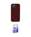 ieg™ iPhone 13 Pro Max Kılıf Zirve Modern Özel Seri - Siyah Bilvis 5in1 5D Magic Hayalet Cam Ekran Koruyucu