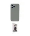 ieg™ iPhone 13 Pro Max Kılıf Zirve Modern Özel Seri - Siyah Bilvis Hayalet Cam Ekran Koruyucu