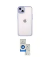 ieg™ iPhone 14 Kılıf Ahenk Çizgi Serisi - Şeffaf Royal Nano Ekran Koruyucu
