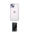 ieg™ iPhone 14 Kılıf Ahenk Çizgi Serisi - Siyah 3D Antistatik Hayalet Cam Ekran Koruyucu