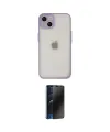 ieg™ iPhone 14 Kılıf Ahenk Çizgi Serisi - Siyah 3D Antistatik Hayalet Cam Ekran Koruyucu