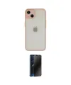 ieg™ iPhone 14 Kılıf Ahenk Çizgi Serisi - Siyah 3D Antistatik Hayalet Cam Ekran Koruyucu