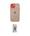 ieg™ iPhone 14 Kılıf Ahenk Çizgi Serisi - Siyah Bilvis 3D Cam Ekran Koruyucu