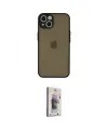 ieg™ iPhone 14 Kılıf Ahenk Çizgi Serisi - Siyah Bilvis 3D Cam Ekran Koruyucu