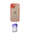 ieg™ iPhone 14 Kılıf Ahenk Çizgi Serisi - Siyah Bilvis 5in1 3D Magic Cam Ekran Koruyucu