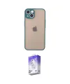 ieg™ iPhone 14 Kılıf Ahenk Çizgi Serisi - Siyah Bilvis 5in1 3D Magic Cam Ekran Koruyucu