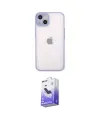 ieg™ iPhone 14 Kılıf Ahenk Çizgi Serisi - Siyah Bilvis 5in1 5D Magic Hayalet Cam Ekran Koruyucu
