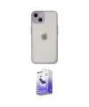 ieg™ iPhone 14 Kılıf Ahenk Çizgi Serisi - Siyah Bilvis 5in1 5D Magic Hayalet Cam Ekran Koruyucu