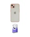 ieg™ iPhone 14 Kılıf Ahenk Çizgi Serisi - Siyah Bilvis 5in1 5D Magic Hayalet Cam Ekran Koruyucu