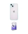 ieg™ iPhone 14 Kılıf Ahenk Çizgi Serisi - Siyah Bilvis 5in1 5D Magic Hayalet Cam Ekran Koruyucu