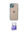 ieg™ iPhone 14 Kılıf Ahenk Çizgi Serisi - Siyah Bilvis 5in1 5D Magic Hayalet Cam Ekran Koruyucu
