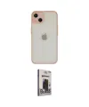 ieg™ iPhone 14 Kılıf Ahenk Çizgi Serisi - Siyah Bilvis Hayalet Cam Ekran Koruyucu
