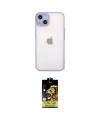ieg™ iPhone 14 Kılıf Ahenk Çizgi Serisi - Siyah Buffer Cam Ekran Koruyucu