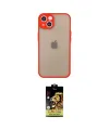 ieg™ iPhone 14 Kılıf Ahenk Çizgi Serisi - Siyah Buffer Cam Ekran Koruyucu