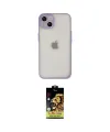 ieg™ iPhone 14 Kılıf Ahenk Çizgi Serisi - Siyah Buffer Cam Ekran Koruyucu