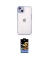 ieg™ iPhone 14 Kılıf Ahenk Çizgi Serisi - Siyah Buffer Hayalet Cam Ekran Koruyucu