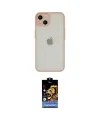ieg™ iPhone 14 Kılıf Ahenk Çizgi Serisi - Siyah Buffer Hayalet Cam Ekran Koruyucu