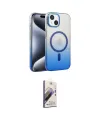 ieg™ iPhone 14 Kılıf Ahenk Doku Özel Seri - Siyah Bilvis 3D Mat Cam Ekran Koruyucu