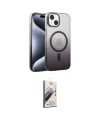 ieg™ iPhone 14 Kılıf Ahenk Doku Özel Seri - Siyah Bilvis 3D Mat Cam Ekran Koruyucu