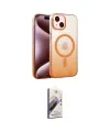 ieg™ iPhone 14 Kılıf Ahenk Doku Özel Seri - Siyah Bilvis 3D Mat Cam Ekran Koruyucu