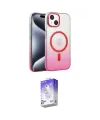 ieg™ iPhone 14 Kılıf Ahenk Doku Özel Seri - Siyah Bilvis 5in1 3D Magic Cam Ekran Koruyucu