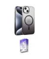 ieg™ iPhone 14 Kılıf Ahenk Doku Özel Seri - Siyah Bilvis 5in1 3D Magic Cam Ekran Koruyucu