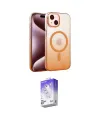 ieg™ iPhone 14 Kılıf Ahenk Doku Özel Seri - Siyah Bilvis 5in1 3D Magic Cam Ekran Koruyucu