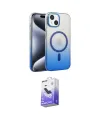 ieg™ iPhone 14 Kılıf Ahenk Doku Özel Seri - Siyah Bilvis 5in1 5D Magic Hayalet Cam Ekran Koruyucu