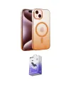 ieg™ iPhone 14 Kılıf Ahenk Doku Özel Seri - Siyah Bilvis 5in1 5D Magic Hayalet Cam Ekran Koruyucu