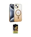 ieg™ iPhone 14 Kılıf Ahenk Doku Özel Seri - Siyah Buffer Cam Ekran Koruyucu