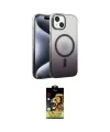 ieg™ iPhone 14 Kılıf Ahenk Doku Özel Seri - Siyah Buffer Cam Ekran Koruyucu